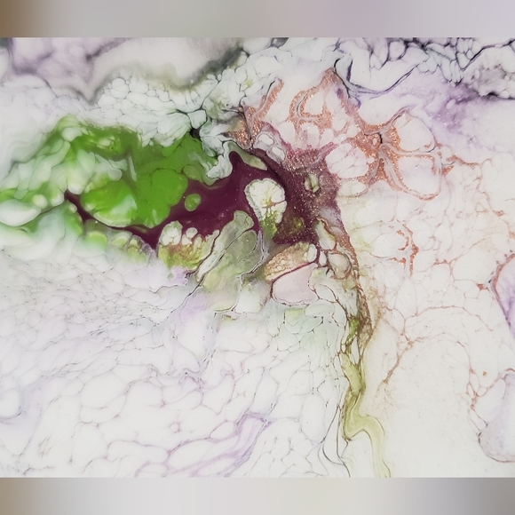 4"Original Acrylic Pour Coasters set of 4 - Picture 3 of 5